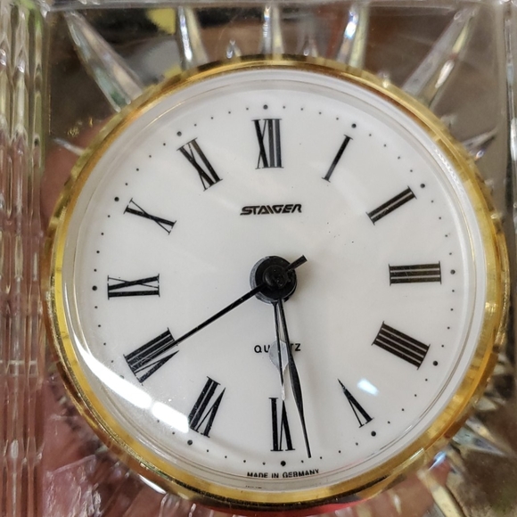 Staiger Accents Vintage Staiger Leaded Crystal Desk Clock 2 Pounds Poshmark